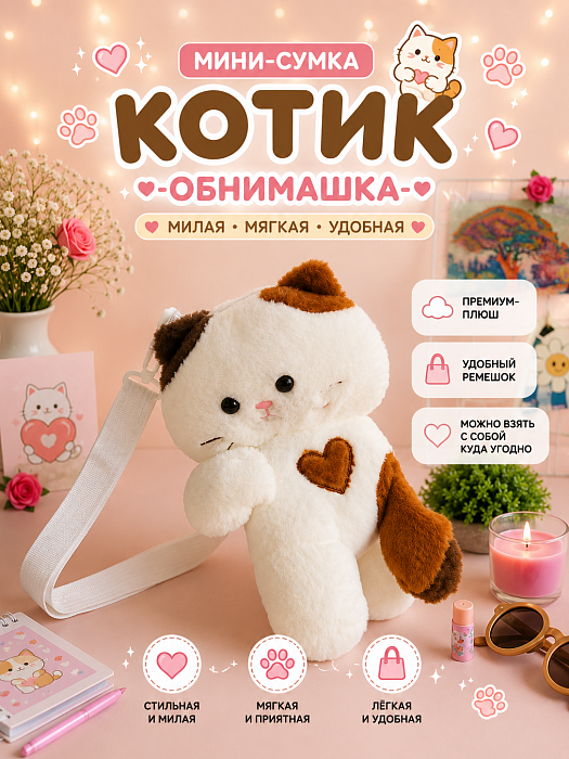 Сумки 2026 (Мини-сумка Котик-обнимашка)